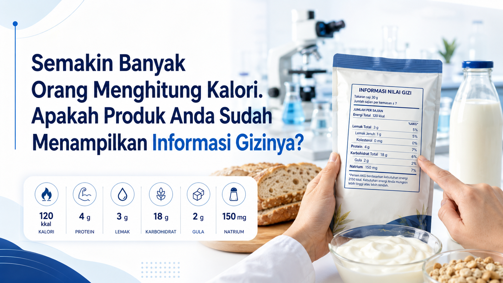 Semakin Banyak Orang Menghitung Kalori. Apakah Produk Anda Sudah Menampilkan Informasi Gizinya?