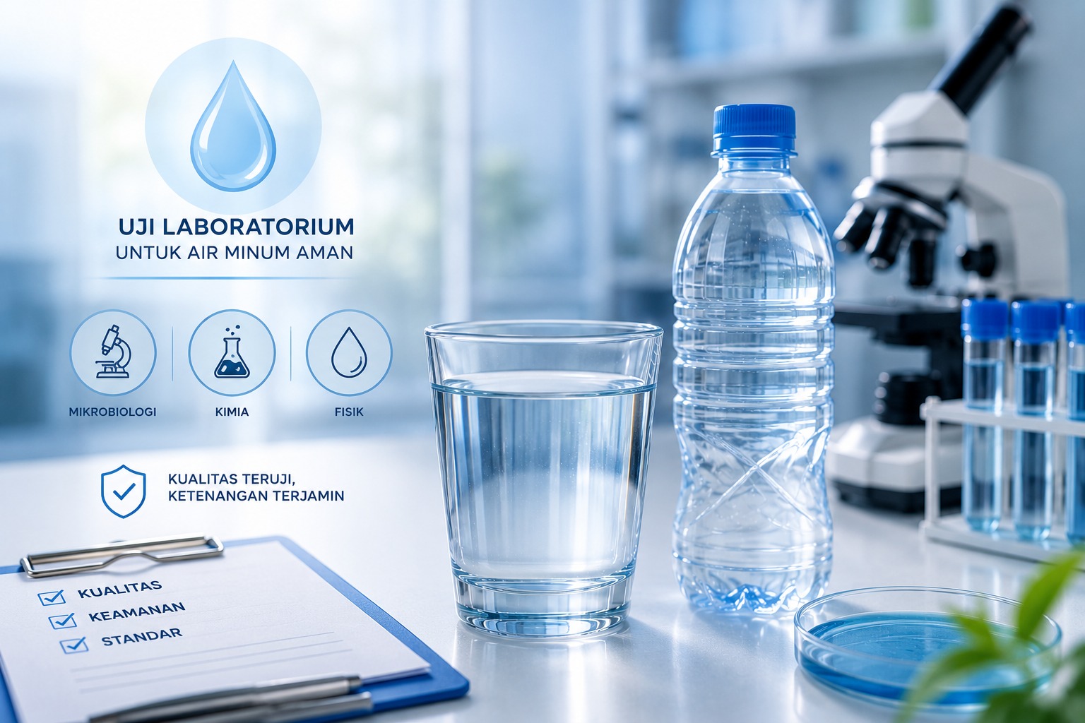 Air Minum Terlihat Jernih, Apakah Sudah Pasti Aman? Pentingnya Uji Laboratorium untuk AMDK
